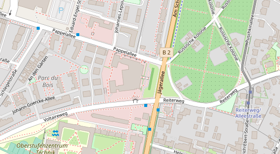 Hotel auf Satellitenbild