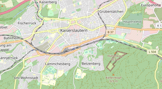 Hotel auf Karte