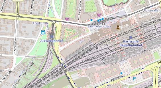 Hotel auf Satellitenbild