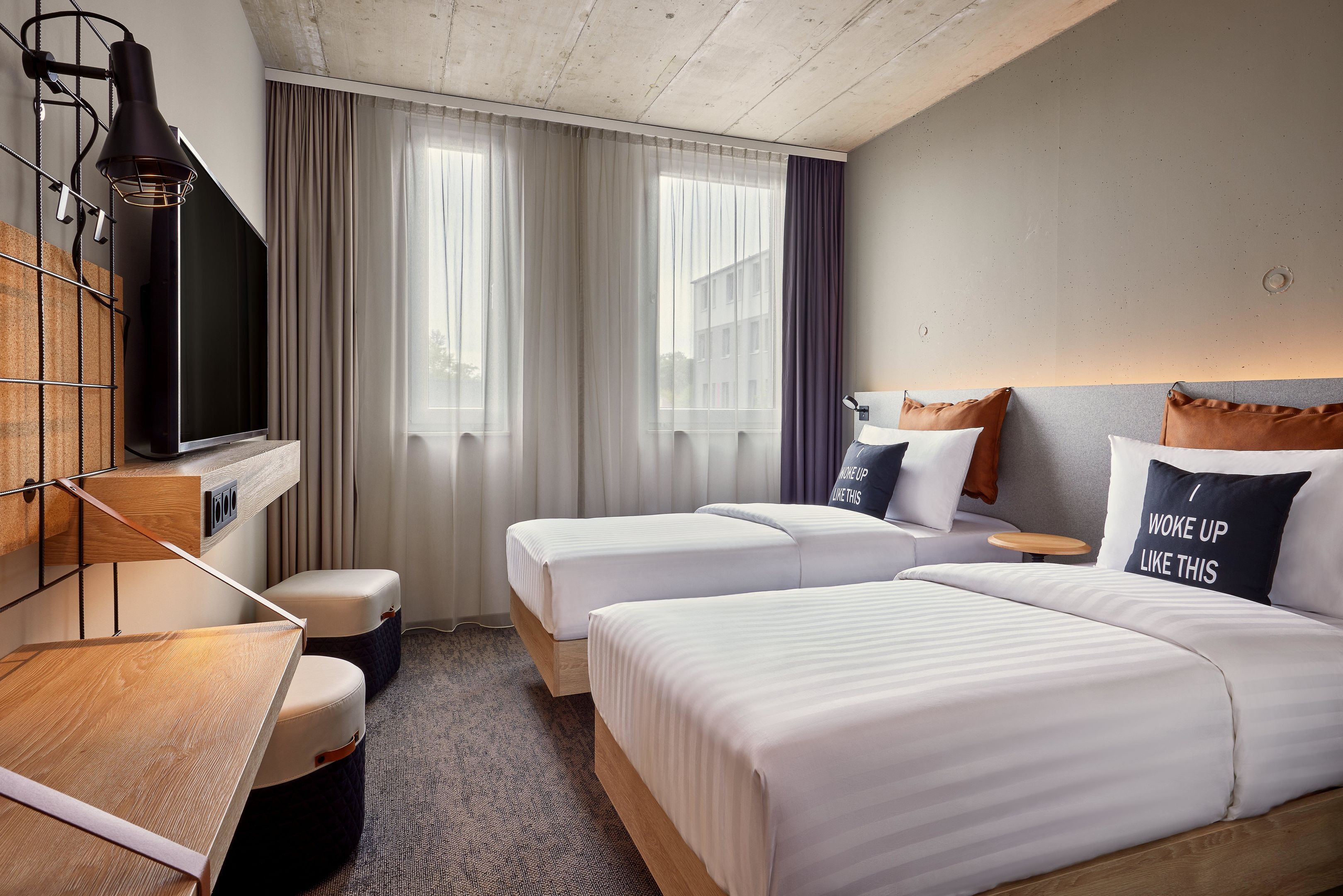 Moxy Karlsruhe Zimmer-Kategorien Comfort, Zweibettzimmer (Comfort Twin)